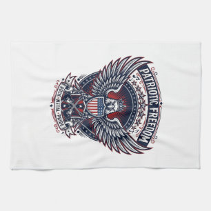 Patriotische Metal Flügel Patriot Musik Rock Metal Geschirrtuch
