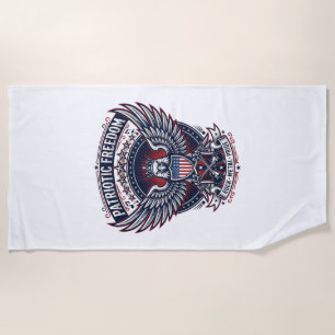 Patriotische Metal Flügel Patriot Musik Rock Metal Strandtuch