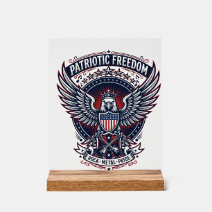 Patriotische Metallflügel Patriot Musik Rock Metal Acrylschild
