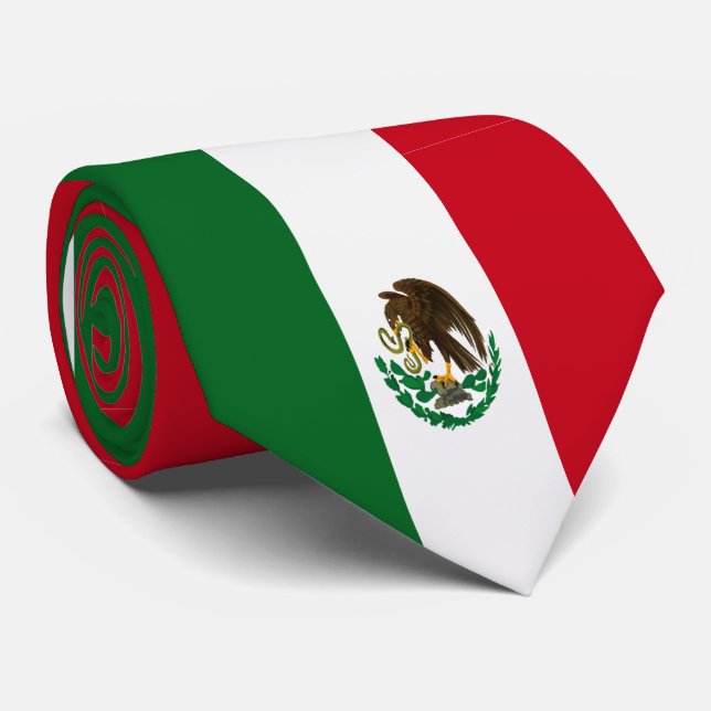 Patriotische Mexikanflagge Krawatte (Gerollt)