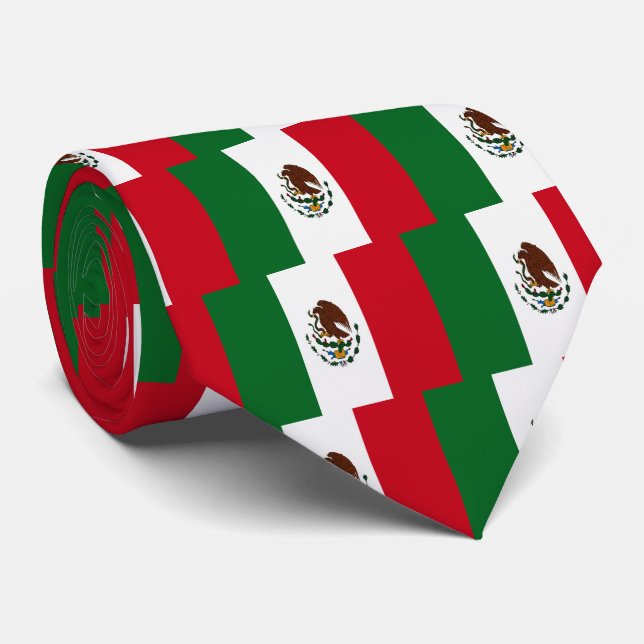Patriotische Mexikanflagge Krawatte (Gerollt)