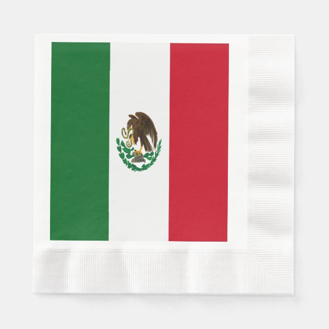 Patriotische Mexikanflagge Serviette (Vorderseite)