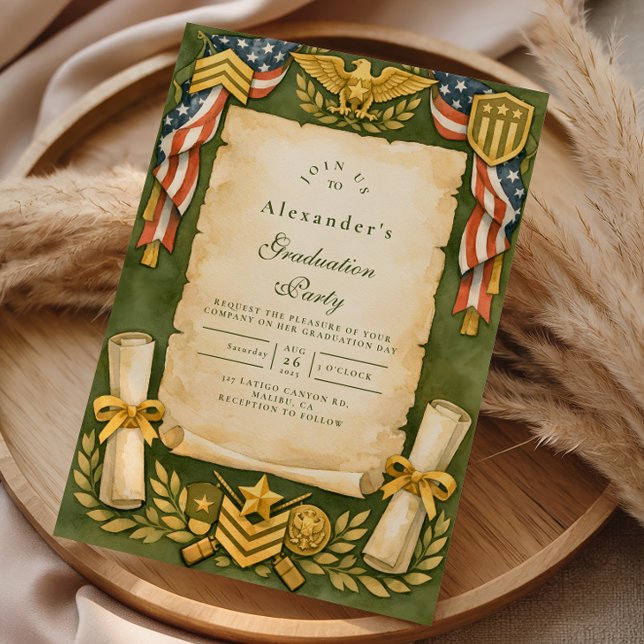 Patriotische Militär-Abschlussfeier Einladung (Von Creator hochgeladen)