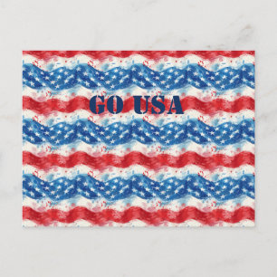 Patriotische Militär-Amerika-USA-Postkarte-Flagge Postkarte