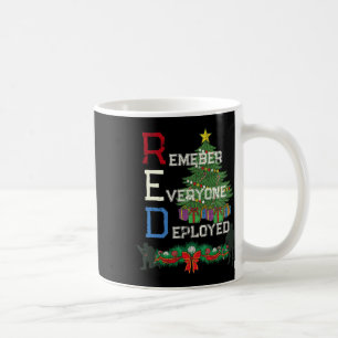 Patriotische Militärfamilie Weihnachten Roter Frei Kaffeetasse