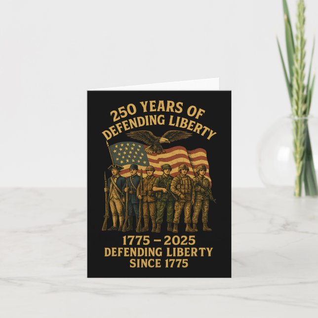 Patriotische Militärparade der USA 250. Karte (Vorderseite)