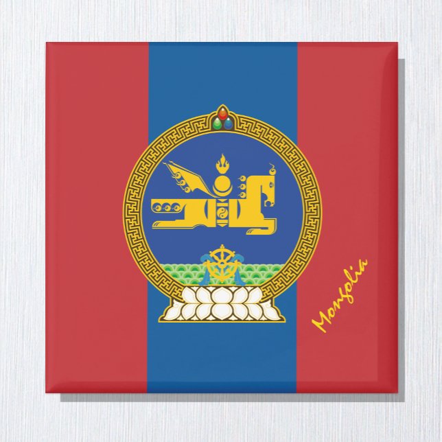 Patriotische Mongolei, Emblem, mongolische Flagge Magnet (Von Creator hochgeladen)