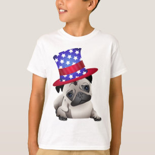 Patriotische Möpsen - Ihren eigenen Text hinzufüge T-Shirt