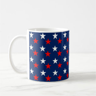 Patriotische Musterstars auf blau Kaffeetasse