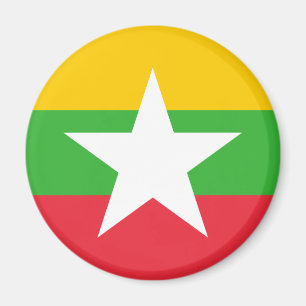 Patriotische Myanmar-Flagge Magnet