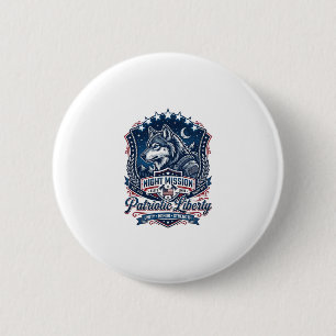Patriotische Nachtmission Patriot Wolf Militär-Ins Button