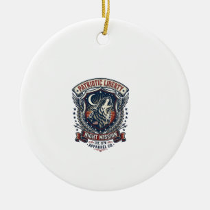 Patriotische Nachtmission Patriot Wolf Militär-Ins Keramik Ornament