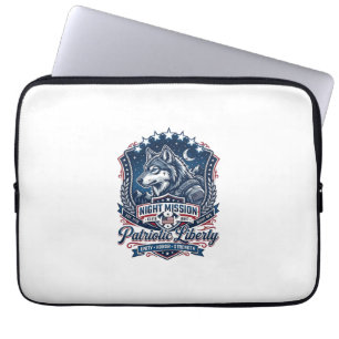 Patriotische Nachtmission Patriot Wolf Militär-Ins Laptopschutzhülle