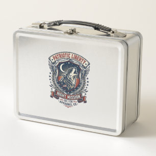 Patriotische Nachtmission Patriot Wolf Militär-Ins Metall Brotdose