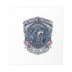 Patriotische Nachtmission Patriot Wolf Militär-Ins Notizblock