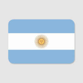 Patriotische Namensmarke mit argentinischer Flagge Namensschild