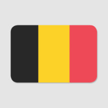 Patriotische Namensmarke mit belgischer Flagge