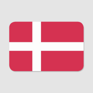 Patriotische Namensmarke mit dänischer Flagge Namensschild