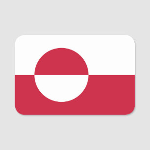 Patriotische Namensmarke mit der Flagge Grönlands Namensschild