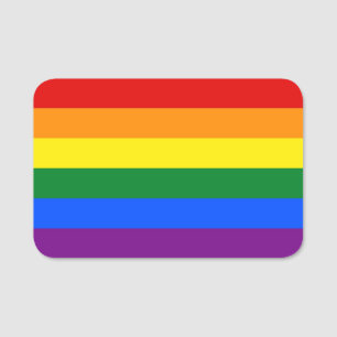 Patriotische Namensmarke mit der Flagge von LGBT Namensschild