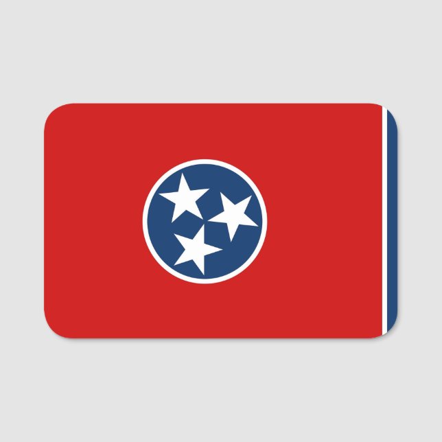 Patriotische Namensmarke mit Flagge von Tennessee Namensschild (Vorderseite)