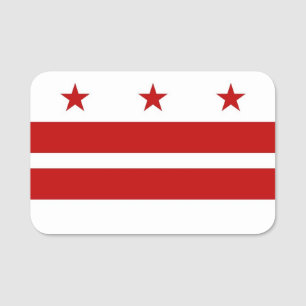 Patriotische Namensmarke mit Flagge von Washington Namensschild