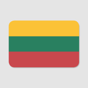 Patriotische Namensmarke mit litauischer Flagge Namensschild