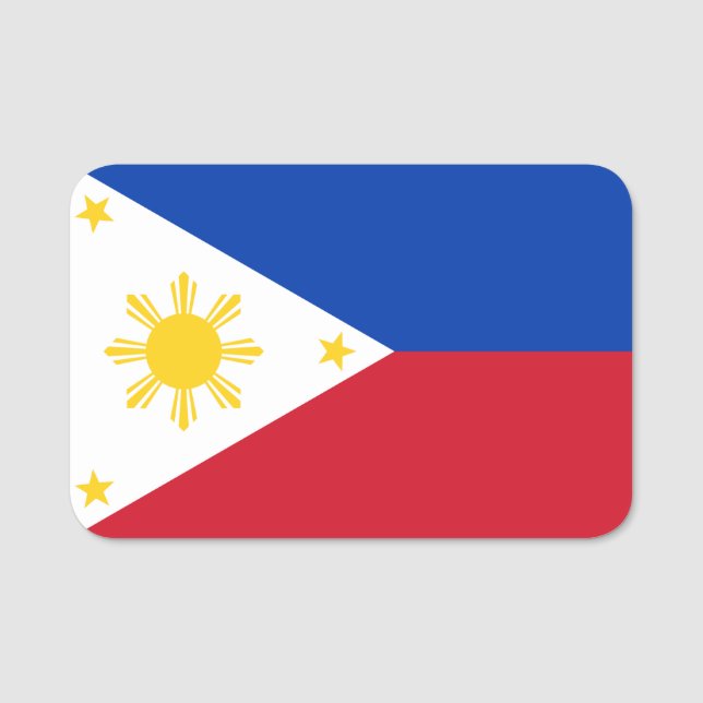 Patriotische Namensmarke mit philippinischer Flagg Namensschild (Vorderseite)