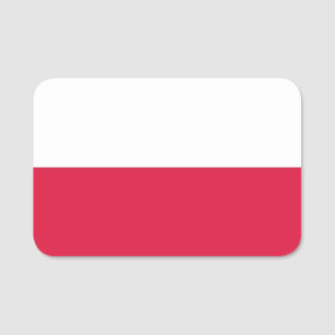 Patriotische Namensmarke mit polnischer Flagge Namensschild