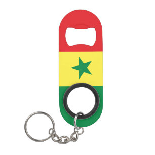 Patriotische Nationalflagge des Senegal Mini Flaschenöffner