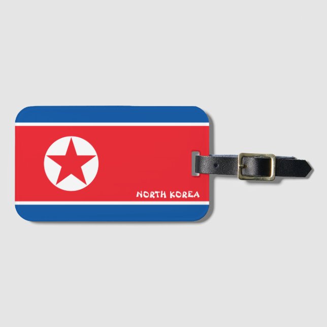 Patriotische Nationalflagge Nordkoreas Gepäckanhänger (Vorderseite (Horizontal))
