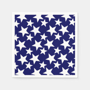 Patriotische Navy Blauer Weiße Sterne Serviette