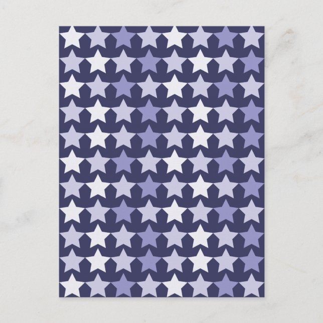 Patriotische Navy Blue Stars Postkarte (Vorderseite)
