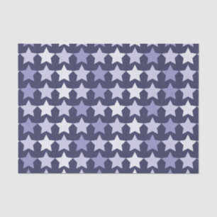 Patriotische Navy Blue Stars Seidenpapier