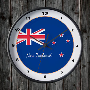 Patriotische Neuseeländische Flagge, Zealand Zuhau Runde Wanduhr