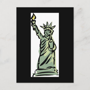 Patriotische New Yorker Hochzeiten retten die Datu Ankündigungspostkarte