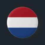 Patriotische niederländische Flagge Button<br><div class="desc">Patriotische Flagge der Niederlande.</div>