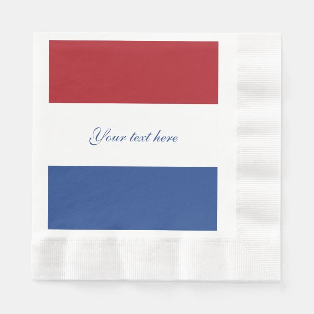 Patriotische niederländische Flagge Serviette (Vorderseite)