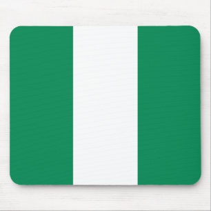 Patriotische nigerianische Flagge Mousepad