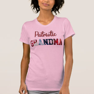 Patriotische Oma Rot Weiß Blau Alkohol Tinte T-Shirt
