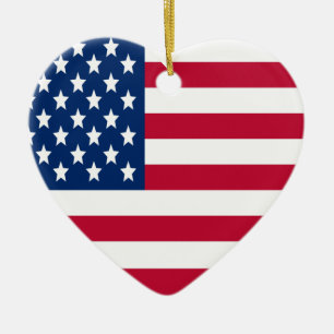 Patriotische Ornamente aus der Herzenflagge