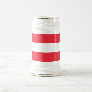 Patriotische österreichische Flagge Bierglas