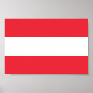 Patriotische österreichische Flagge Poster