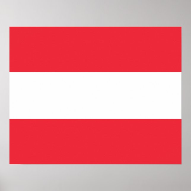 Patriotische österreichische Flagge Poster (Vorne)