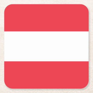 Patriotische österreichische Flagge Rechteckiger Pappuntersetzer