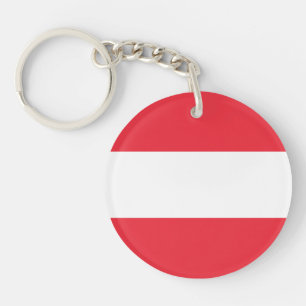 Patriotische österreichische Flagge Schlüsselanhänger