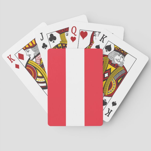 Patriotische Österreichische Flagge Spielkarten (Rückseite)