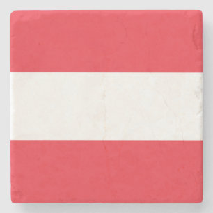 Patriotische österreichische Flagge Steinuntersetzer