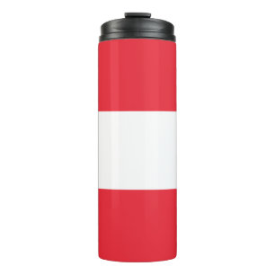 Patriotische österreichische Flagge Thermosbecher