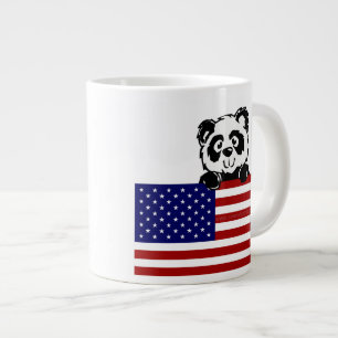 Patriotische Panda Jumbo-Tasse